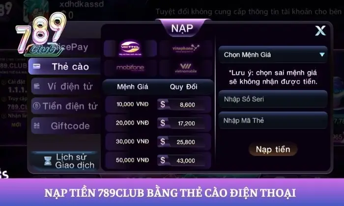 nạp tiền 789Club