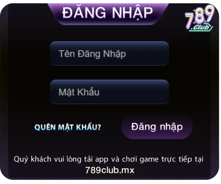 Khung đăng nhập 789club